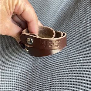 Nickel and Suede Double wrap Bracelet